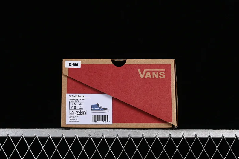 All categories Vans Vans series Vans Mid Vans China Vans Sk8-Mid Vans official navy blue mid-top retro classic casual canvas shoes VN0A391F5TU